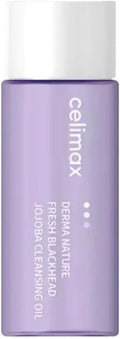 Celimax Derma Nature Fresh Huile Démaquillante Jojoba Anti-points Noirs | Démaquillant Quotidien Léger & Non Gras, Nettoyant Visage, Élimination des Pores Obstrués & Points Noirs, Nettoyage Profond, 150ml