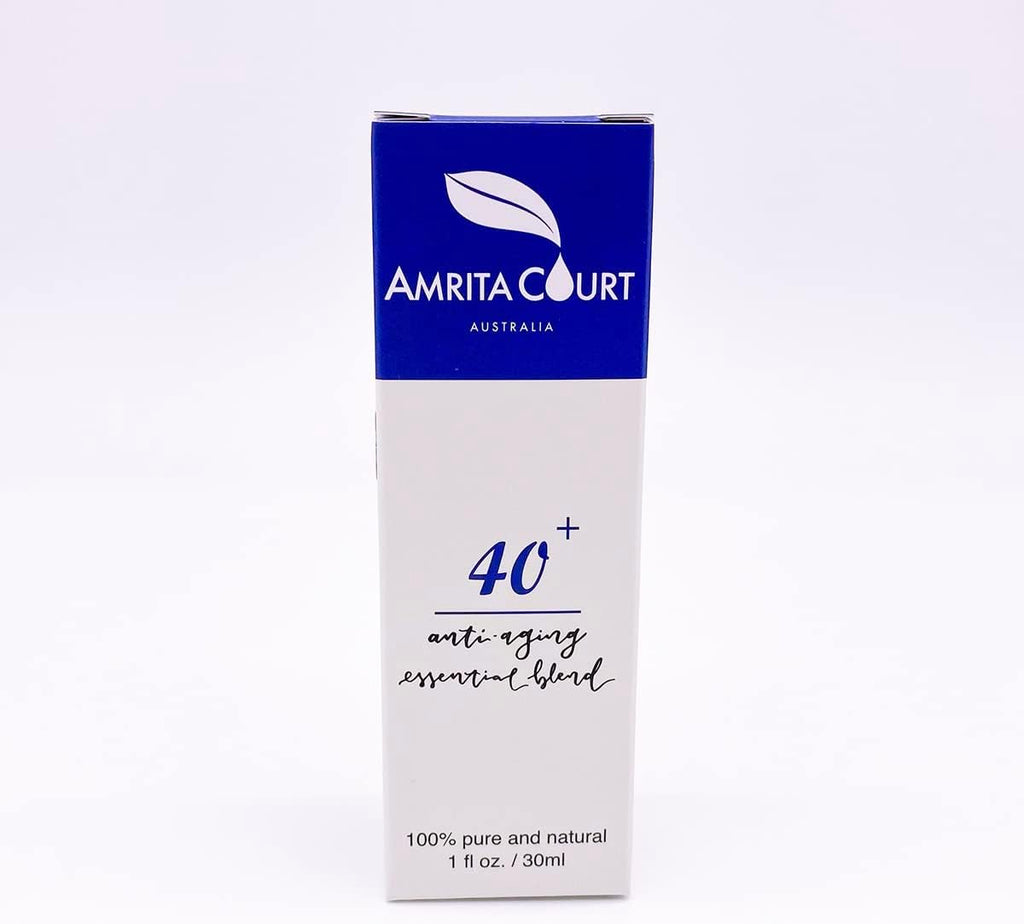 Mélange d'huiles essentielles anti-âge 40+, contient du Néroli, huile raffermissante illuminatrice pour le visage, fabriqué à la main en Australie, végétalien, écologique, anti-rides, pour les 40 ans et plus, 30ML