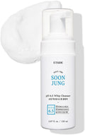 ETUDE SoonJung 5.5 Foam Cleanser | Soft Bubble Hydrating Vegan Facial Cleanser for Sensitive Skin | Fragrance-Free Low-pH Korean Cleansing Wash | K-Beauty | Vegan 5.1 fl. oz. (150ml)