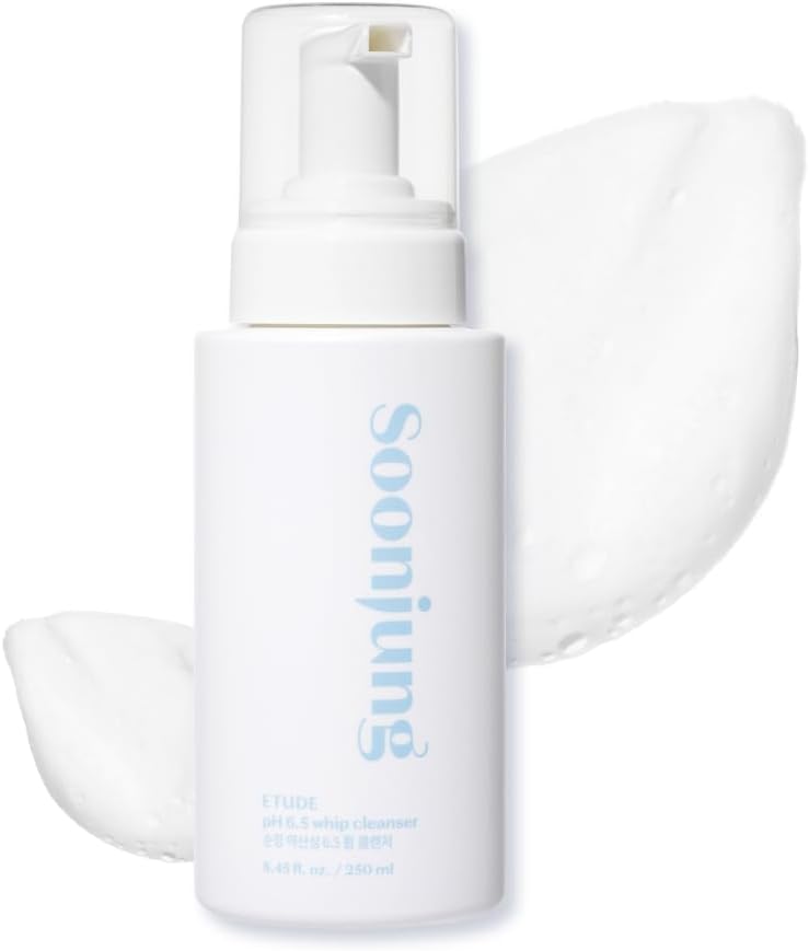 ETUDE SoonJung 5.5 Foam Cleanser | Soft Bubble Hydrating Vegan Facial Cleanser for Sensitive Skin | Fragrance-Free Low-pH Korean Cleansing Wash | K-Beauty | Vegan 5.1 fl. oz. (150ml)