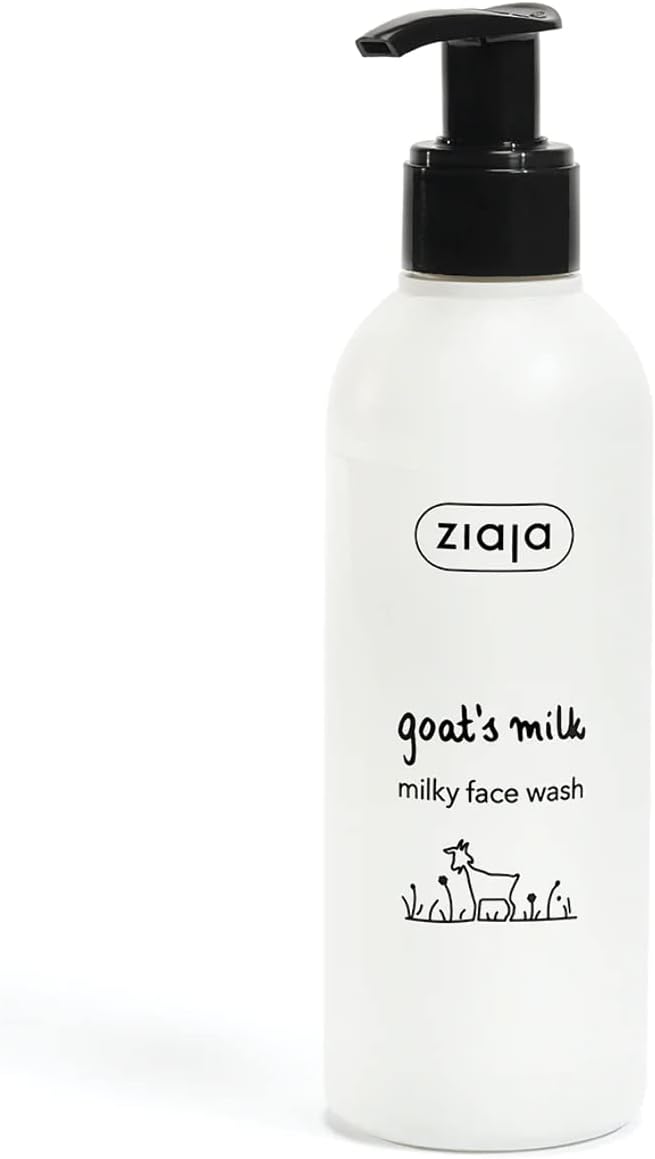 Ziaja Goat’s Milk Face Wash, 200 ml - Creamy Cleanser with Hydrating & Soothing Formula for All Skin Types