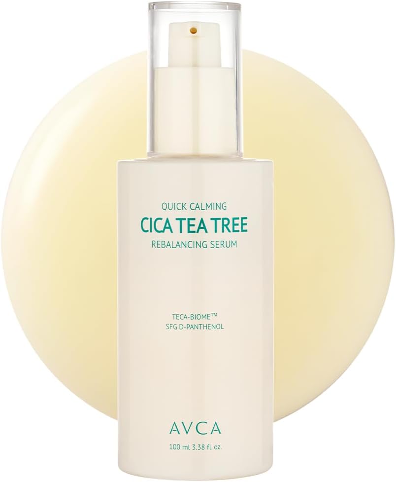 Sérum AVCA Quick Calming Cica Tea Tree 100ml – Niacinamide & Panthénol, Apaisant pour les rougeurs et les peaux sensibles sujettes aux imperfections, Équilibrant le sébum K-Beauty