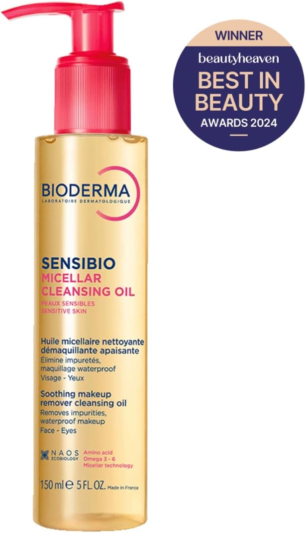 BIODERMA Sensibio Huile Micellaire Démaquillante - Nettoyant Visage Nourrissant pour Peaux Sensibles, 150ml