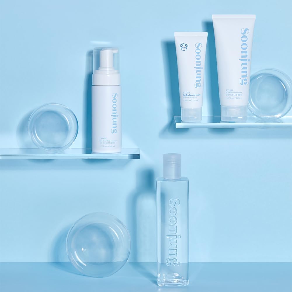 ETUDE SoonJung 5.5 Foam Cleanser | Soft Bubble Hydrating Vegan Facial Cleanser for Sensitive Skin | Fragrance-Free Low-pH Korean Cleansing Wash | K-Beauty | Vegan 5.1 fl. oz. (150ml)