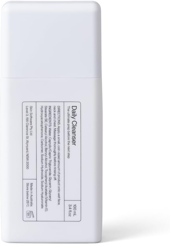 Nettoyant Quotidien Logiciel 100ml | Nettoyant Crème Doux Ultra-Hydratant pour Nourrir et Apaiser la Peau | Nettoyant Visage Quotidien à la Vitamine E et au Hyaluronate de Sodium pour une Routine de Soin de la Peau