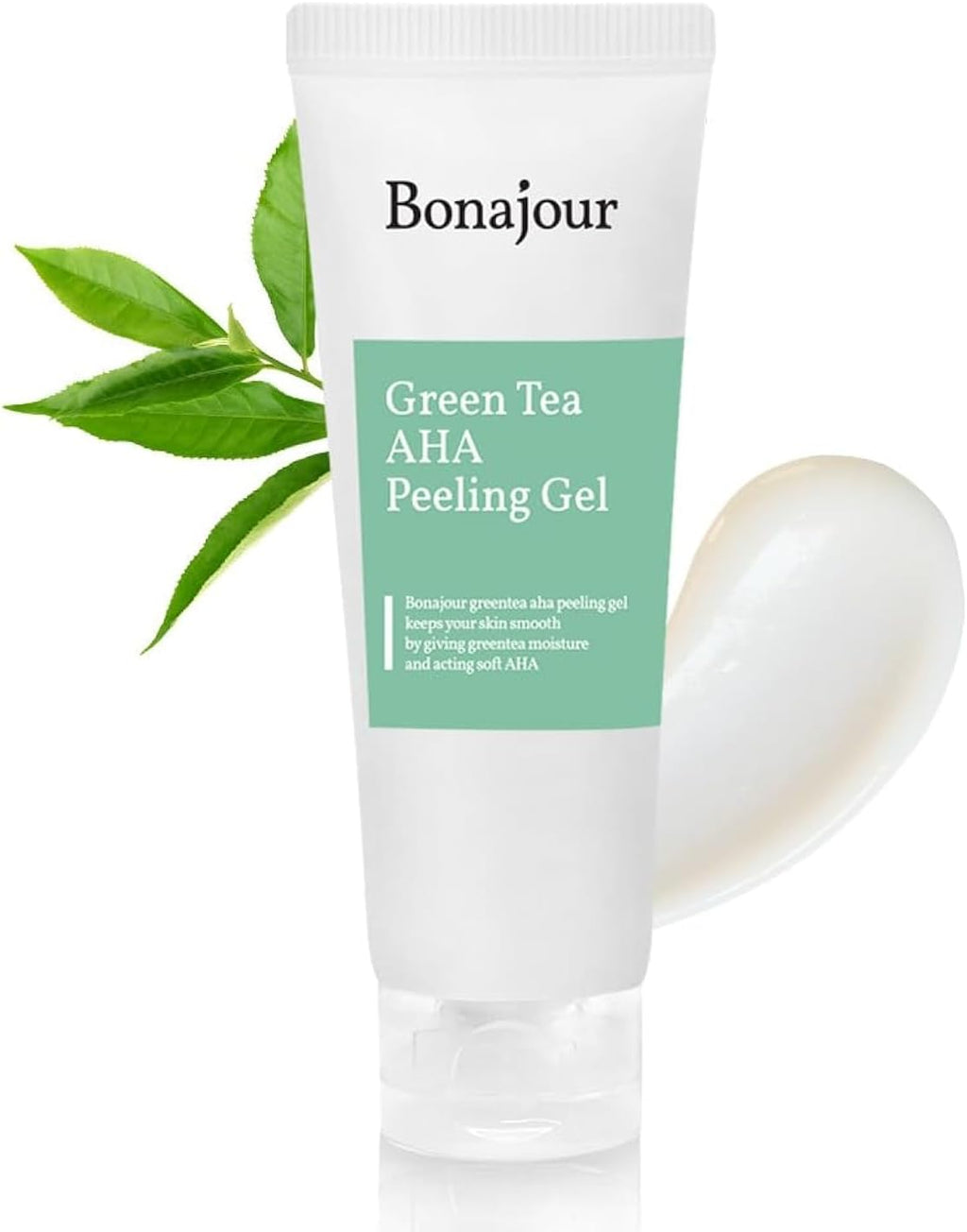 [BONAJOUR] Gel Peeling AHA au Thé Vert – Gel Exfoliant Coréen à l'Enzyme AHA, Exfoliant Doux pour le Visage & Soin K-Beauty Vegan pour une Peau Douce et Éclatante, 150 ml