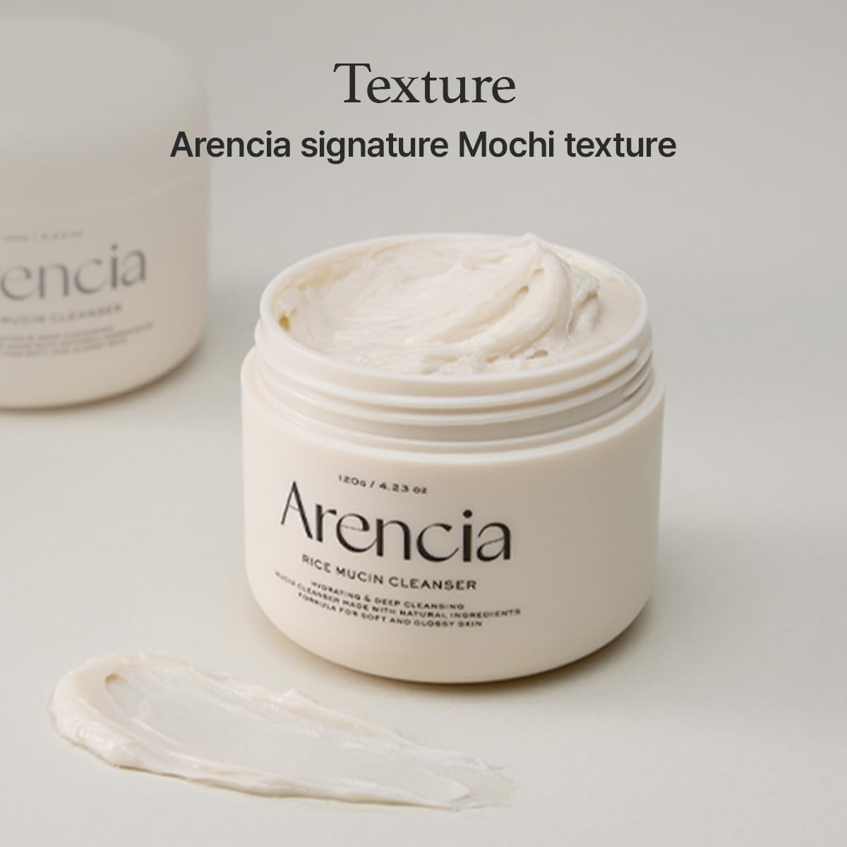 ARENCIA Rice Mucin Cleanser 120g - Hydrating Facial Cleanser for Brightening and Soothing Sensitive Skin