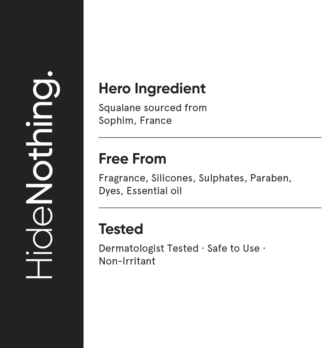 Huile Visage Minimaliste Hydratante | Squalane 100% | Ultra-légère et d'Origine Végétale | Hydratation Légère et Réduction des Ridules, 30 ml 1 fl oz (Lot de 1)