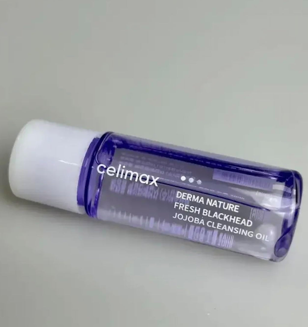 Celimax Derma Nature Fresh Huile Démaquillante Jojoba Anti-points Noirs | Démaquillant Quotidien Léger & Non Gras, Nettoyant Visage, Élimination des Pores Obstrués & Points Noirs, Nettoyage Profond, 150ml