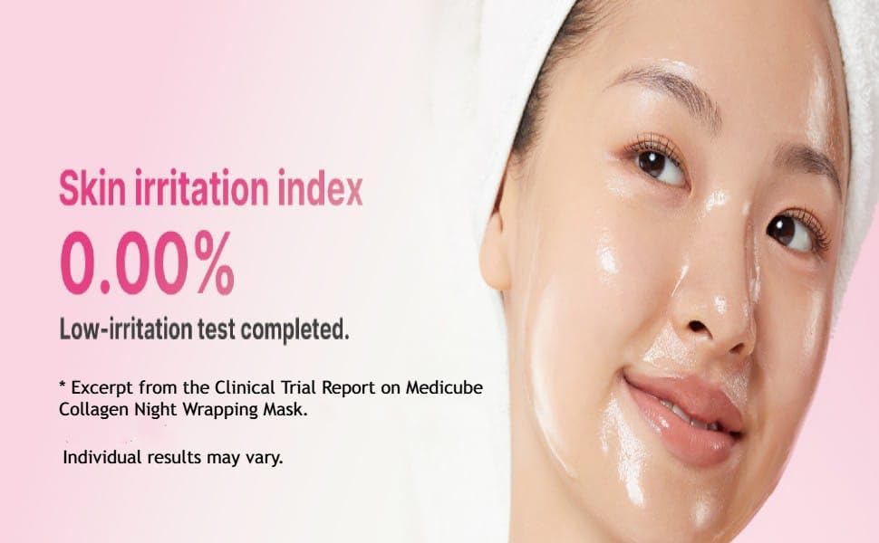 medicube Wrapping Mask Collagen Overnight Peel Off Facial Mask | Elasticity & Hydration Care, Reduces Sagging & Dullness | Hydrolyzed Collagen For Glowing Skin | Korean Skin Care, 75ml