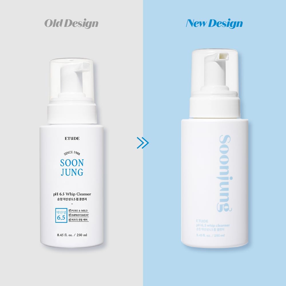 ETUDE SoonJung 5.5 Foam Cleanser | Soft Bubble Hydrating Vegan Facial Cleanser for Sensitive Skin | Fragrance-Free Low-pH Korean Cleansing Wash | K-Beauty | Vegan 5.1 fl. oz. (150ml)