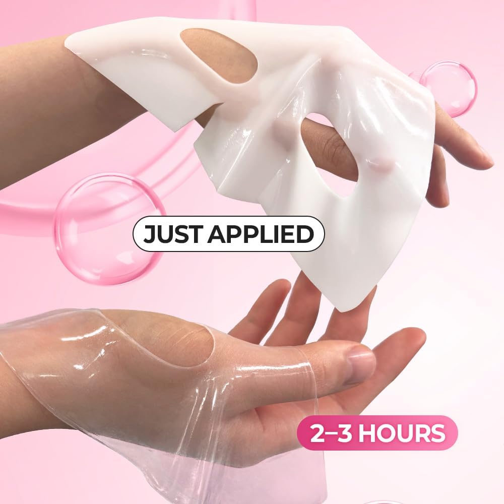 Masque Visage Hydrogel au Collagène NEXTBEAU (Lot de 4, 34g chacun / 1,19oz) – Masques Coréens au Collagène Hydrolysé, Acide Hyaluronique, Niacinamide & Peptides pour une Hydratation Profonde et une Peau Lisse et d'Apparence Saine