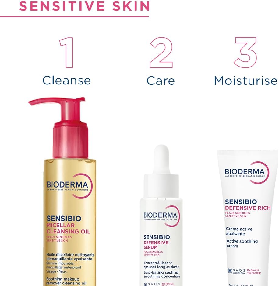 BIODERMA Sensibio Huile Micellaire Démaquillante - Nettoyant Visage Nourrissant pour Peaux Sensibles, 150ml