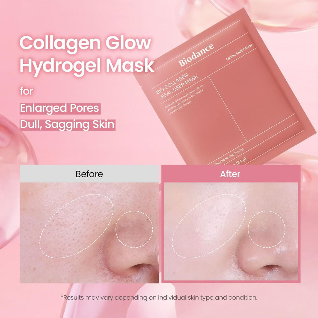 BIODANCE Masque Hydrogel Nuit Rafraîchissant Vraie Algue Marine, Apaisant, Contrôle du sébum et de l'excès de sébum, Soin des imperfections, Soin coréen | 1.19oz(34g) x 4ea