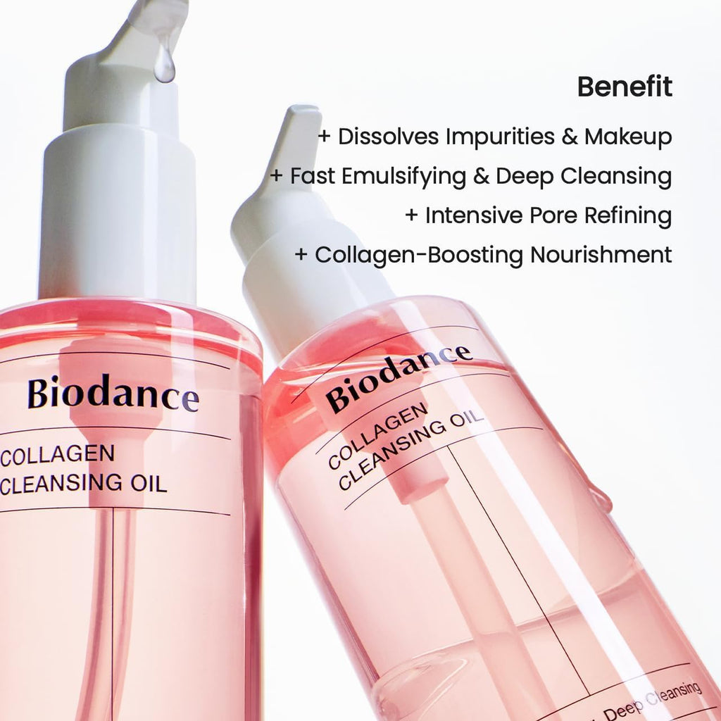 BIODANCE Huile Nettoyante au Collagène, Nettoyant Huile Visage, Démaquillant Doux non Comédogène, Élimine les Points Noirs et les Points Blancs pour Peaux Sensibles, Peaux Grasses, Soin Coréen, Cadeaux pour femmes | 6,76 fl. oz. (200 ml)