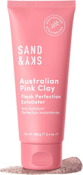Sand & Sky Gommage exfoliant visage à l'argile rose australienne avec AHA et poudre de perles - Exfoliant doux physique et chimique pour une peau lisse, réduit la texture de la peau