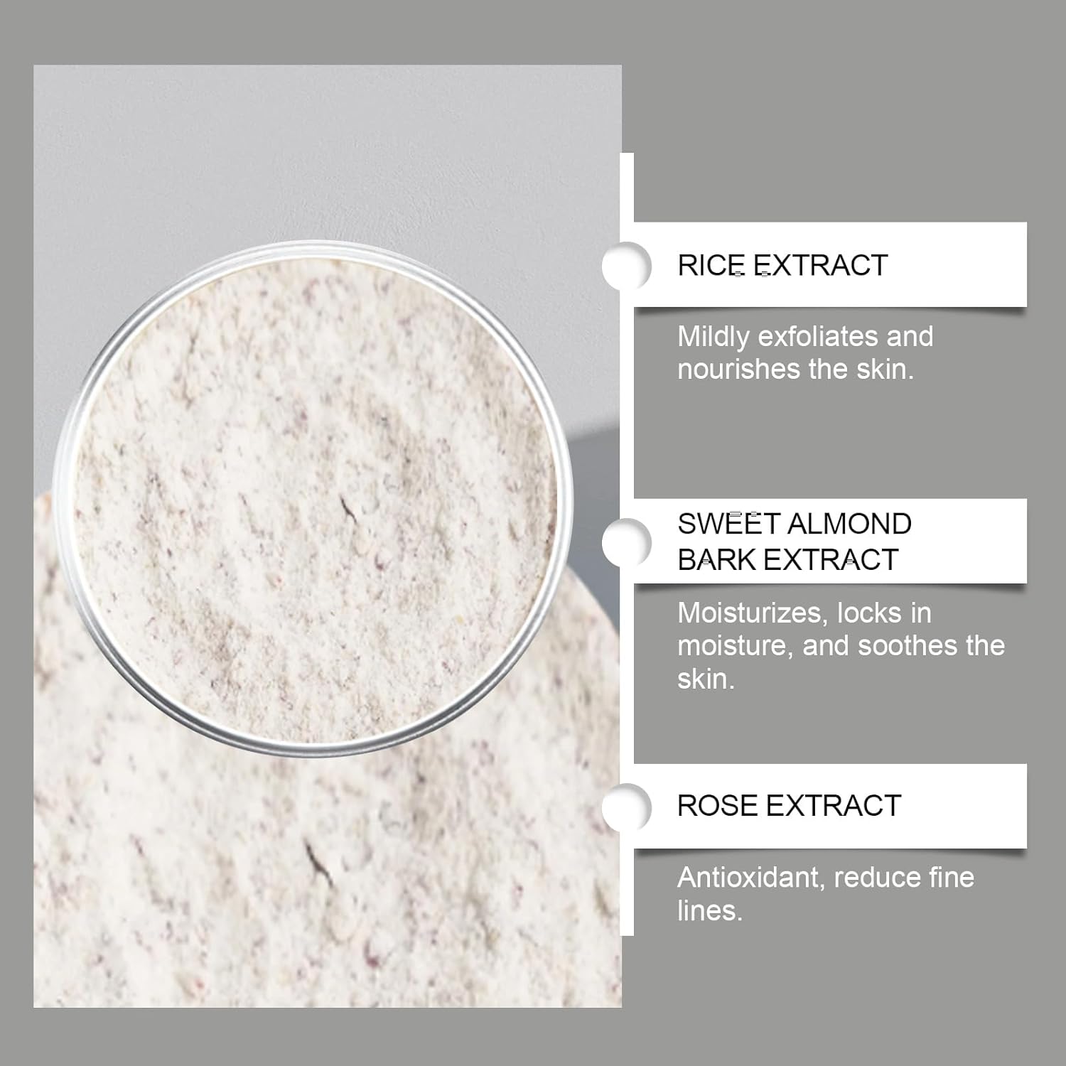 Gommage Visage Nettoyant Exfoliant Unifie le Teint Ingrédients Doux Éclaircit la Peau