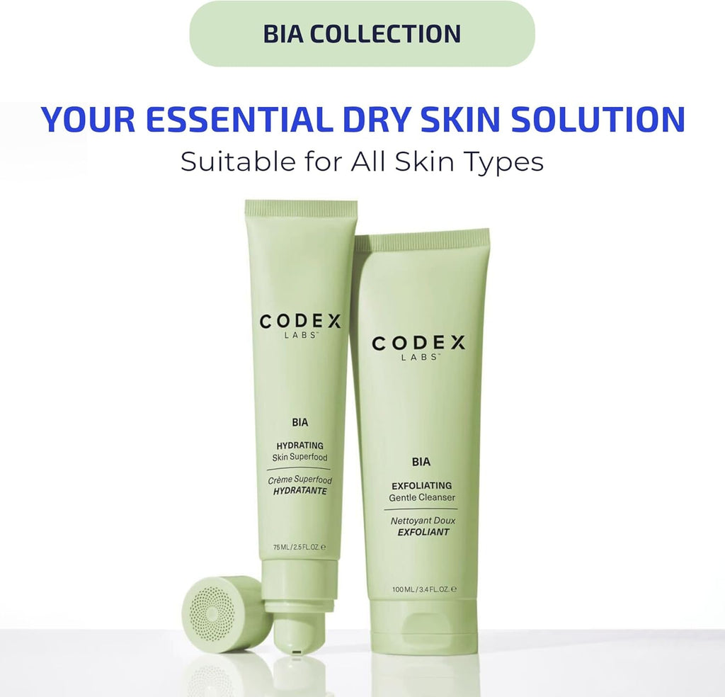 Nettoyant exfoliant visage Bia Codex Labs 2.0 - Nettoyant doux pour le visage pour femmes, peaux sèches et sensibles - Nettoyant visage vegan au jojoba et au chardon-marie, tous types de peau, soin sans cruauté animale (100ml)