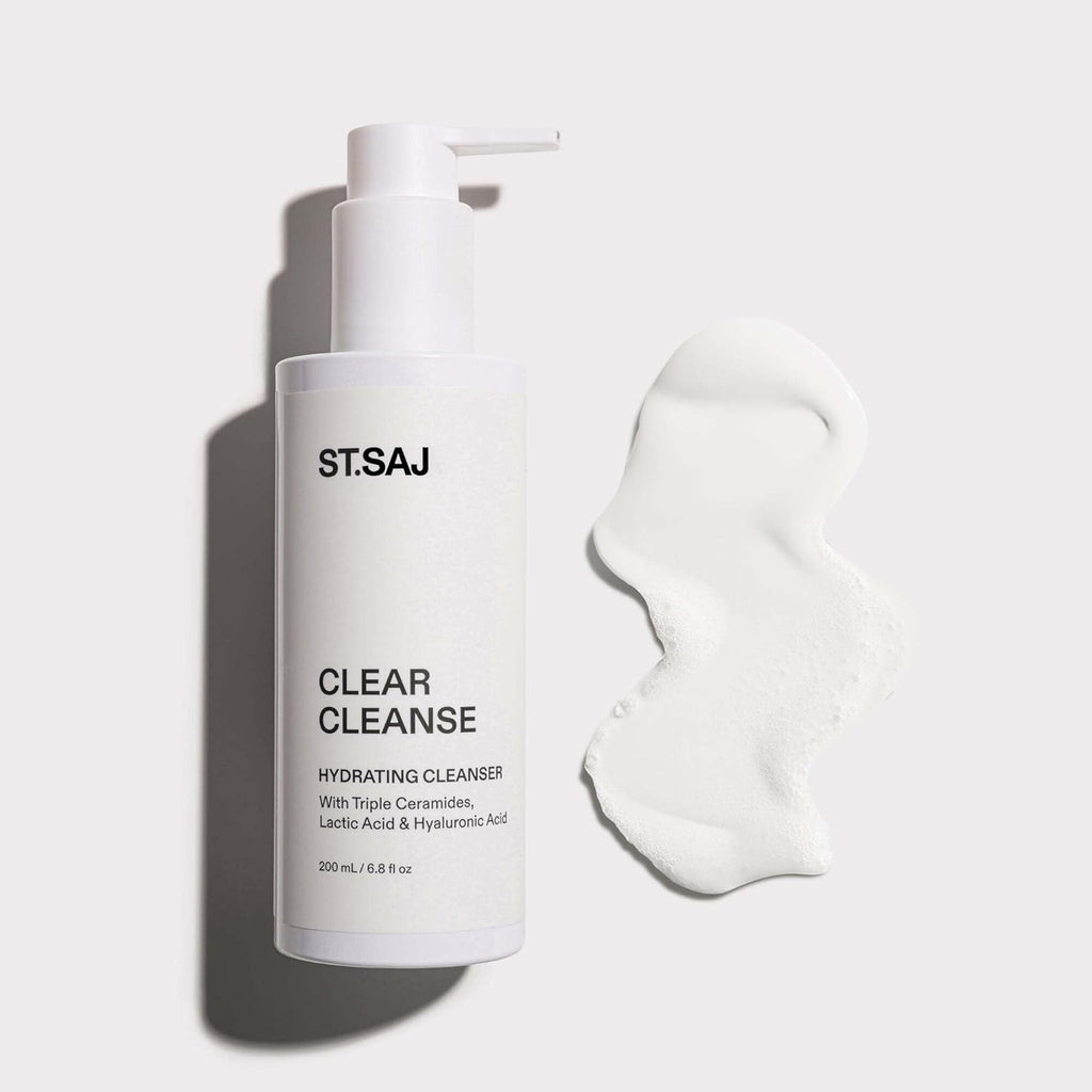 Clear Cleanse | Nettoyant visage hydratant triple céramide | Acide lactique + Acide hyaluronique | Nettoyant barrière cutanée | Non comédogène | 200ml