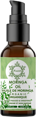 Raslok 100% Pure Wood Pressed Moringa Oil for Face, Hair and Dry Skin | Origin Moringa Oleifera Extract | Lightweight Face Oil, Natural Moisturizer 2 fl. oz.