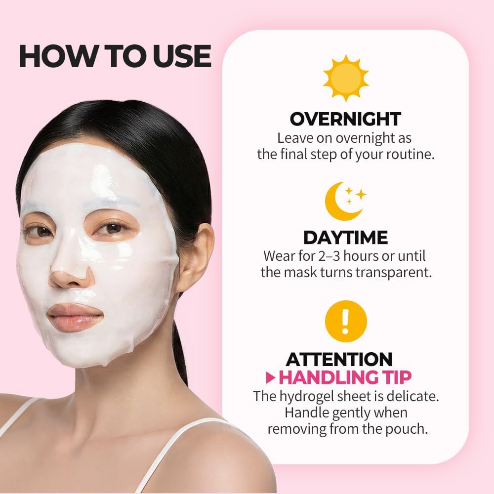 Masque Visage Hydrogel au Collagène NEXTBEAU (Lot de 4, 34g chacun / 1,19oz) – Masques Coréens au Collagène Hydrolysé, Acide Hyaluronique, Niacinamide & Peptides pour une Hydratation Profonde et une Peau Lisse et d'Apparence Saine