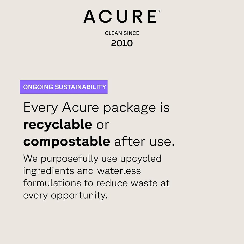 Acure Brightening Facial Scrub - Exfoliating Face Wash, Gentle Daily Scrubber & Exfoliator for Women & Men for Radiant Skin, Cleansing Wash with Sea Kelp & French Green Clay - 118ml