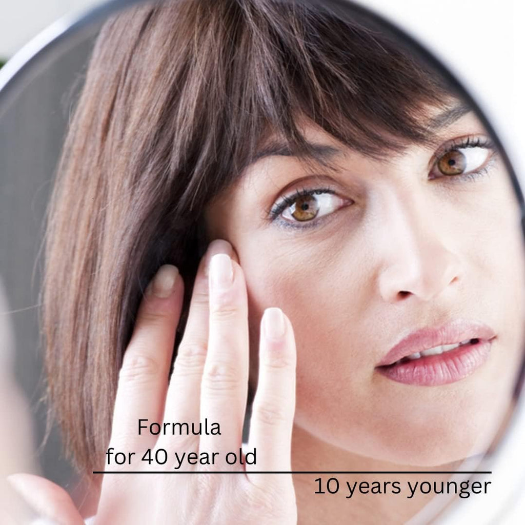 Mélange d'huiles essentielles anti-âge 40+, contient du Néroli, huile raffermissante illuminatrice pour le visage, fabriqué à la main en Australie, végétalien, écologique, anti-rides, pour les 40 ans et plus, 30ML