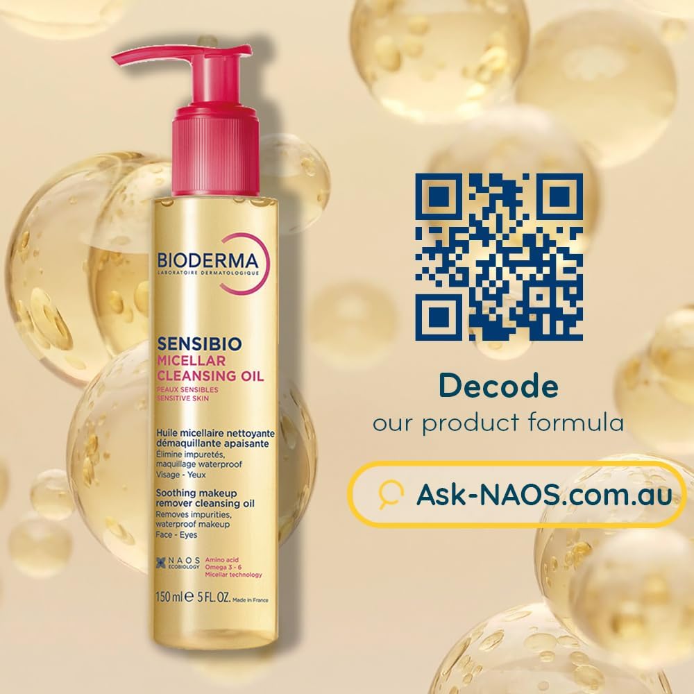 BIODERMA Sensibio Huile Micellaire Démaquillante - Nettoyant Visage Nourrissant pour Peaux Sensibles, 150ml