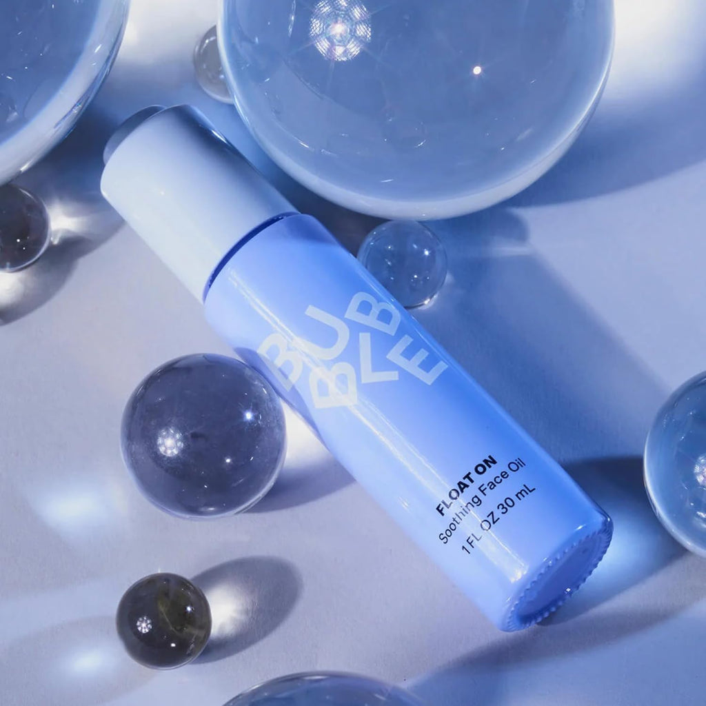 Bubble Skincare Float On Soothing Face Oil - Lightweight, Hydrating Facial Oil to Help Soothe & Calm Skin - Enriched with Safflower Oil and Prickly Pear - Skin Care Suitable for All Skin Types (30ml)