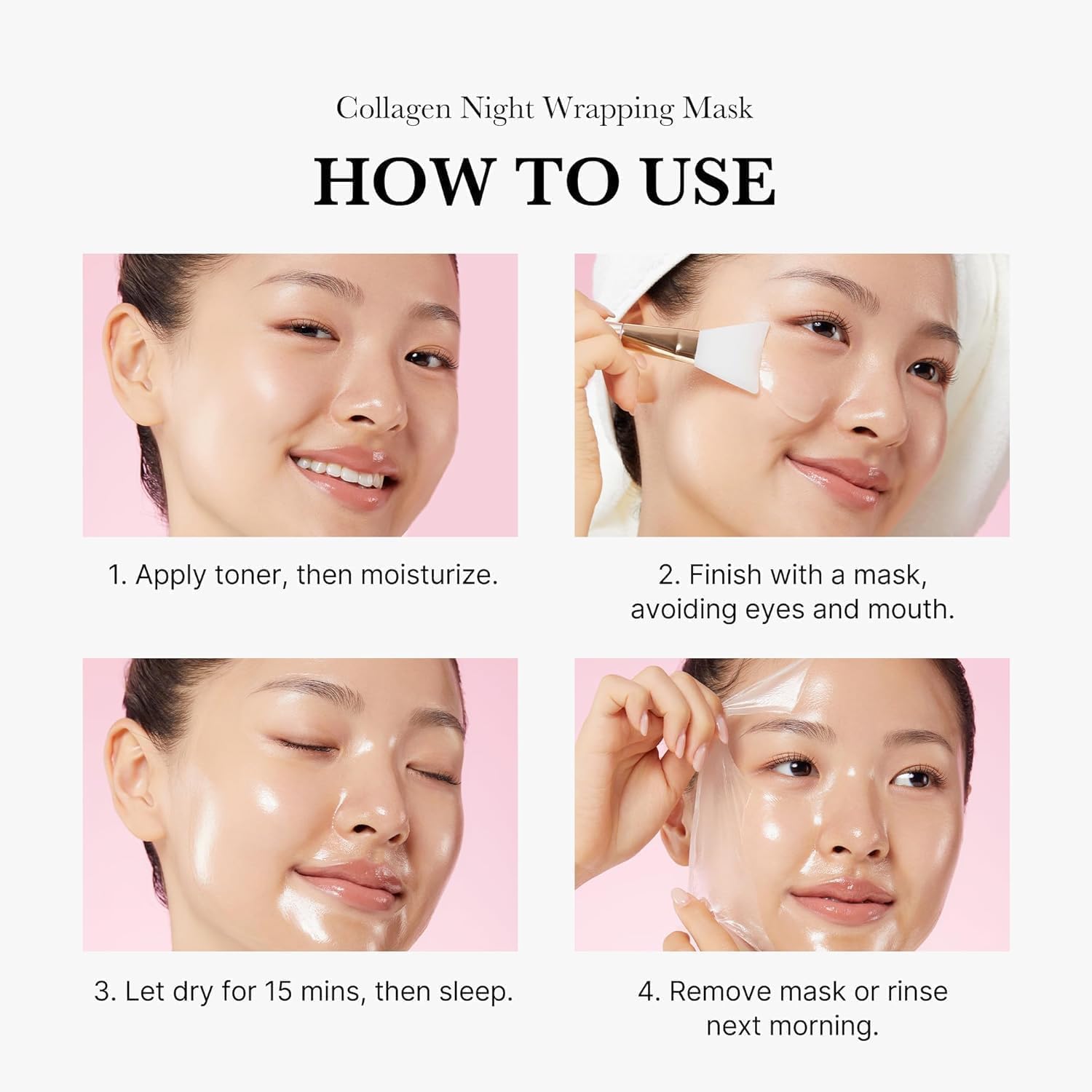 medicube Wrapping Mask Collagen Overnight Peel Off Facial Mask | Elasticity & Hydration Care, Reduces Sagging & Dullness | Hydrolyzed Collagen For Glowing Skin | Korean Skin Care, 75ml