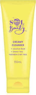 Sol Beauty Creamy Face Cleanser – Gentle Face Wash, Hydrating Facial Cleanser, Deep-Cleansing Treatment with Hyaluronic Acid & Niacinamide for Radiant, Healthy-Looking Skin – 150ml