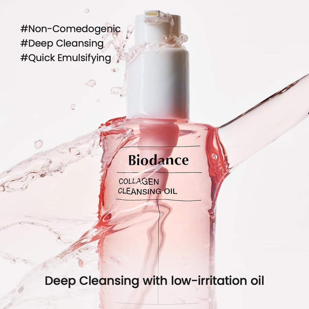 BIODANCE Huile Nettoyante au Collagène, Nettoyant Huile Visage, Démaquillant Doux non Comédogène, Élimine les Points Noirs et les Points Blancs pour Peaux Sensibles, Peaux Grasses, Soin Coréen, Cadeaux pour femmes | 6,76 fl. oz. (200 ml)
