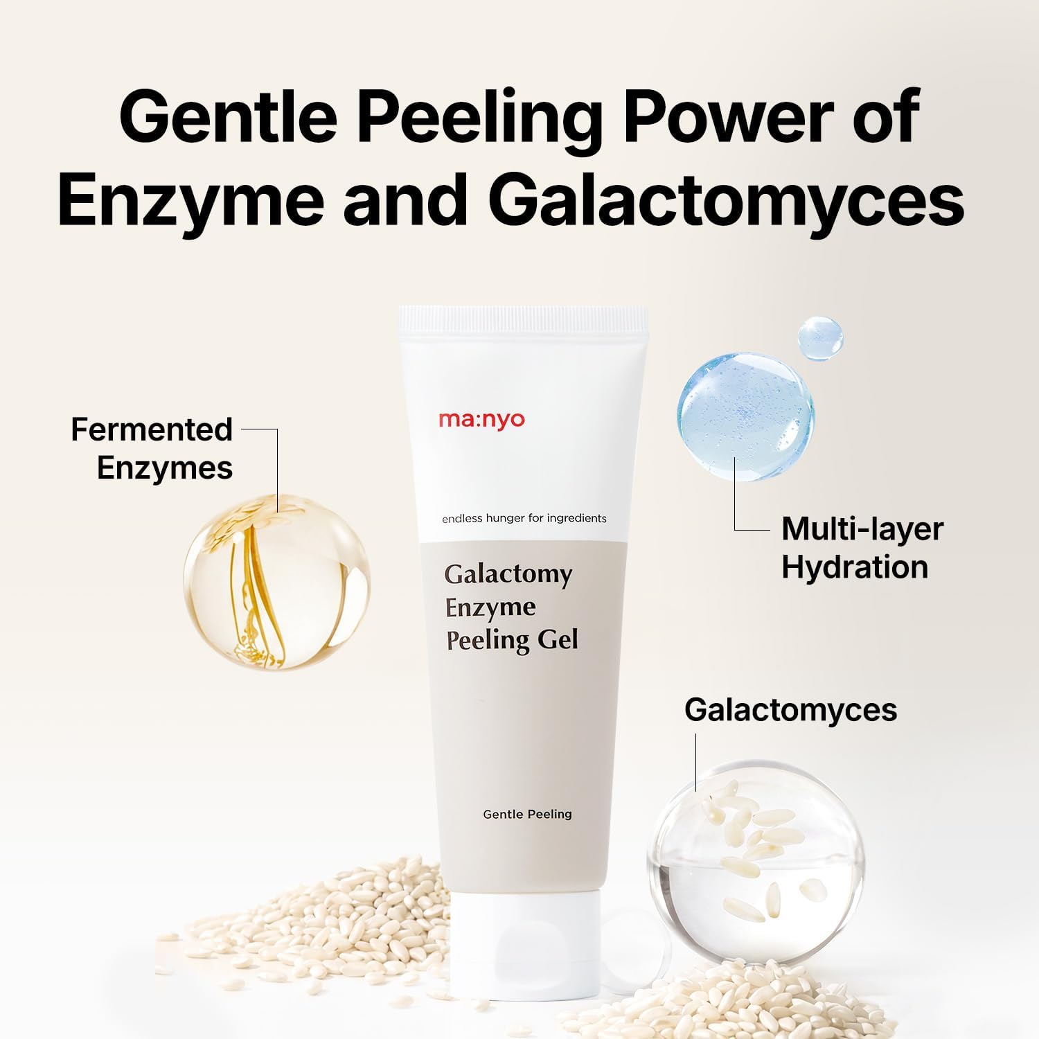ma:nyo Galactomy Enzyme Peeling Gel Soin de la peau coréen 75 ml (2.5 fl oz) Exfoliant doux
