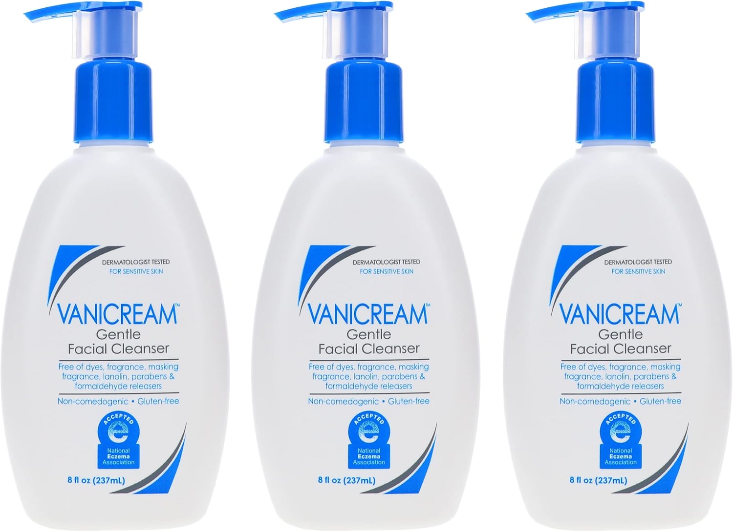 Nettoyant doux pour le visage Vanicream avec distributeur à pompe - 237 ml - Formulé sans irritants courants pour les peaux sensibles