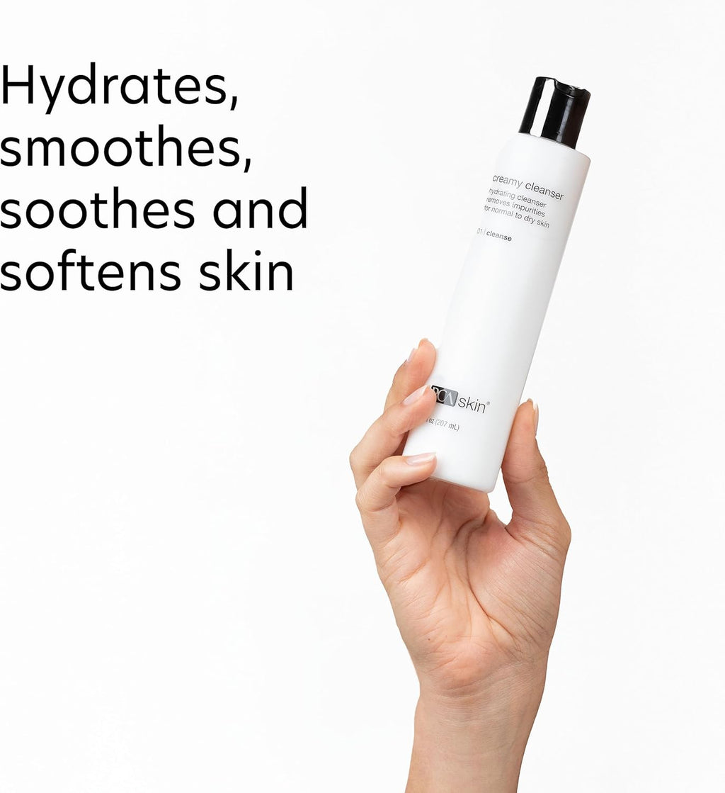 Nettoyant Visage Hydratant Crémeux PCA SKIN - Nettoyant Quotidien Moussant Non Desséchant pour Peaux Sèches et Sensibles (207 ml)