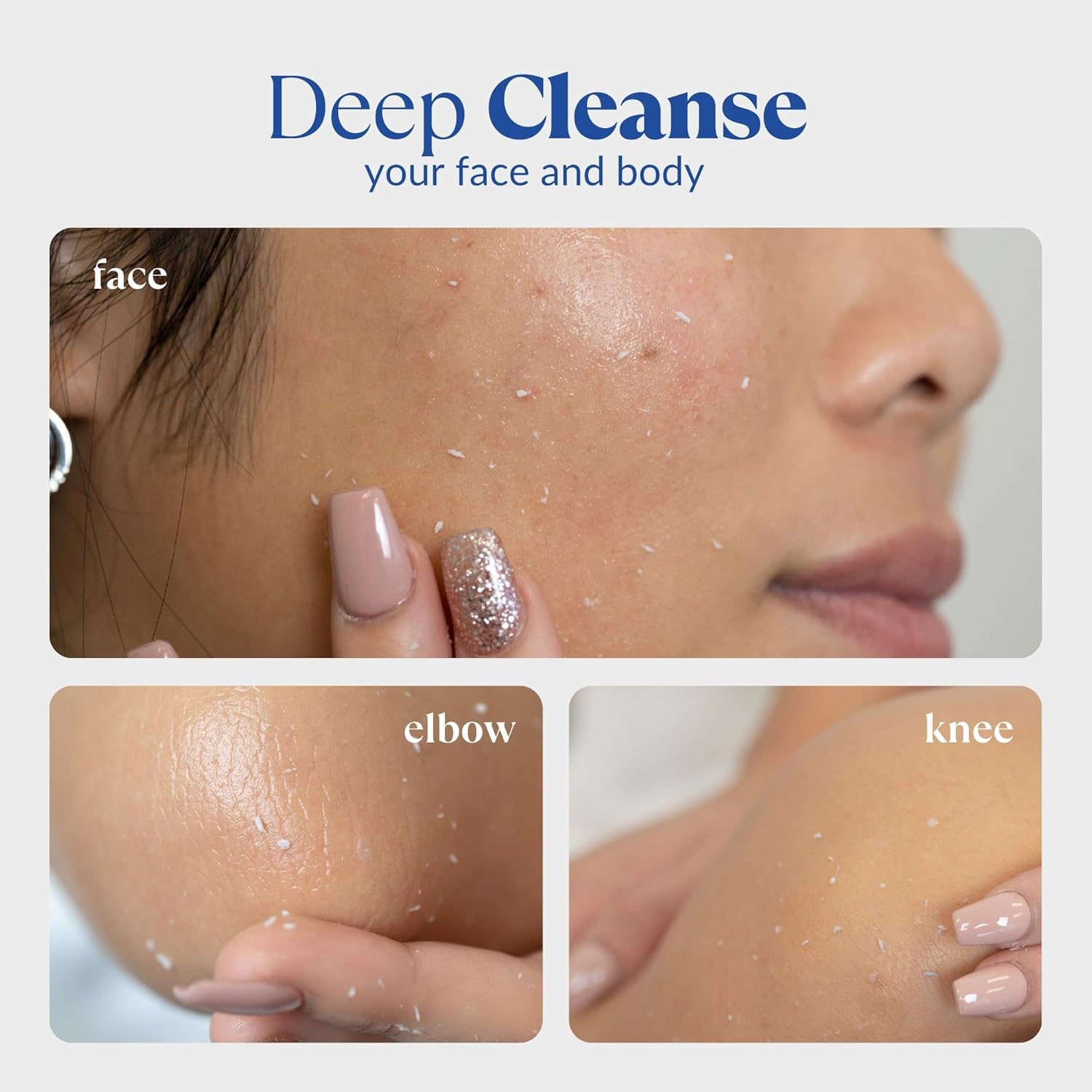 Cure by Toyo | Aqua Gel Exfoliant Doux | Peau Claire et Plus Douce | Nettoyant Visage et Corps Non Abrasif | Peau Sensible | Grande Taille 250g