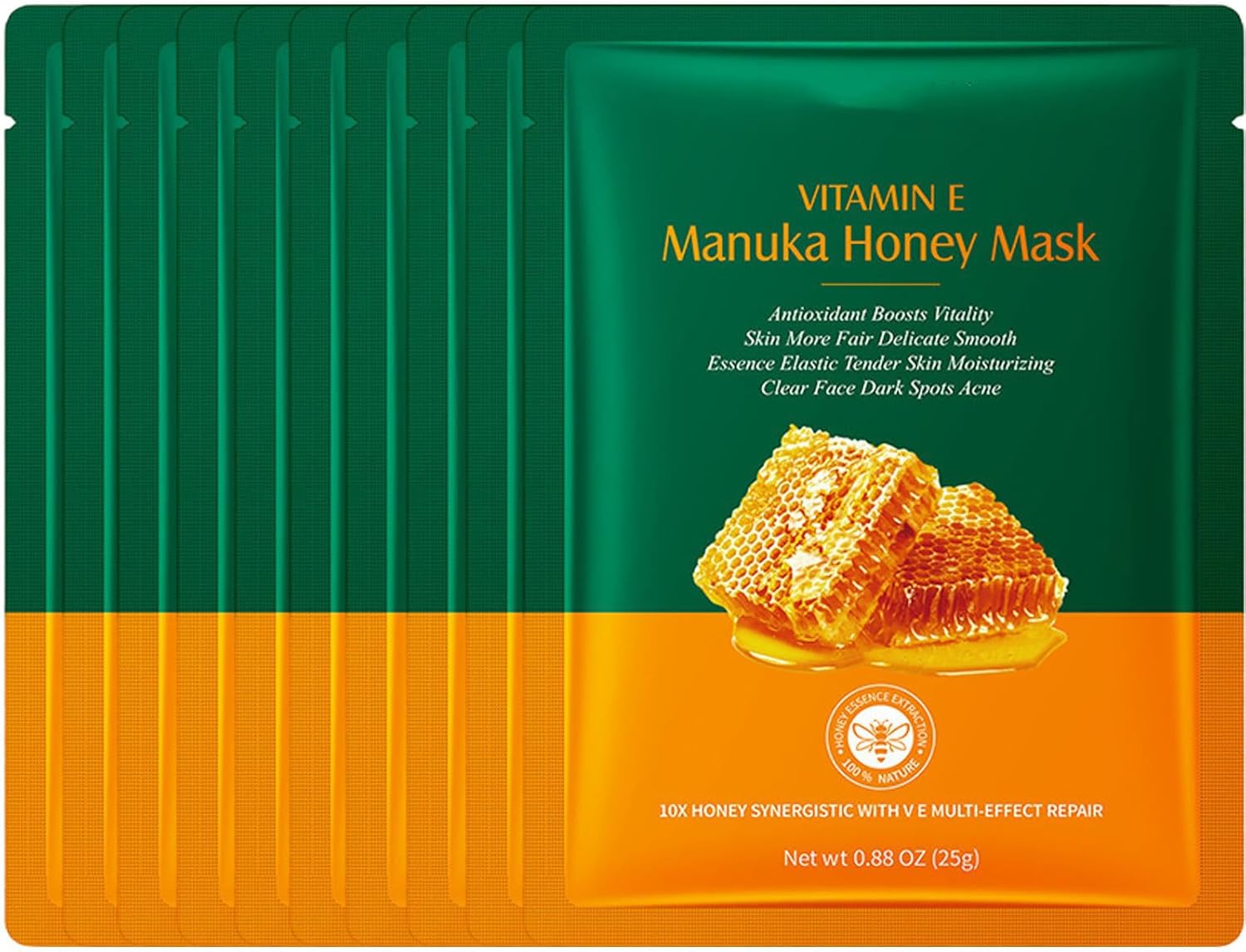 Lot de 10 masques en tissu pour tous types de peaux, hydratants et nourrissants, adaptés aux peaux sensibles. Masque nettoyant en profondeur, ingrédients naturels, formule affinant les pores pour une peau nette.