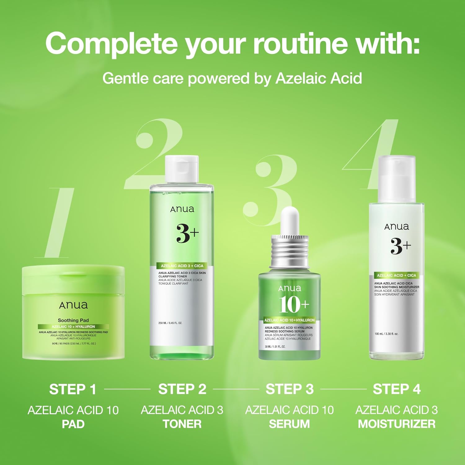 Sérum Apaisant Anua à l'Acide Azélaïque 10 et à l'Acide Hyaluronique, Sérum Visage pour Peaux Sensibles et à Imperfections, Soin Anti-Imperfections Léger et Hydratant, Acide Hyaluronique, Soin Coréen, 30 ml.