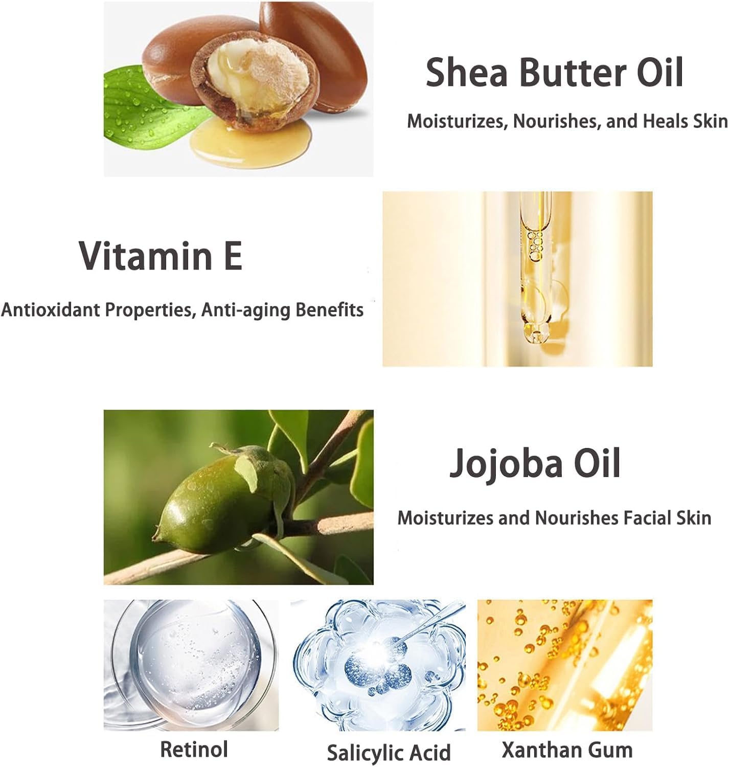 Gommage Visage 60g au Rétinol et Acide Salicylique - Exfoliant Doux pour une Peau Lisse - Formule Naturelle au Beurre de Karité, Huile de Jojoba et Vitamine E, Vegan & Sans Cruauté Animale