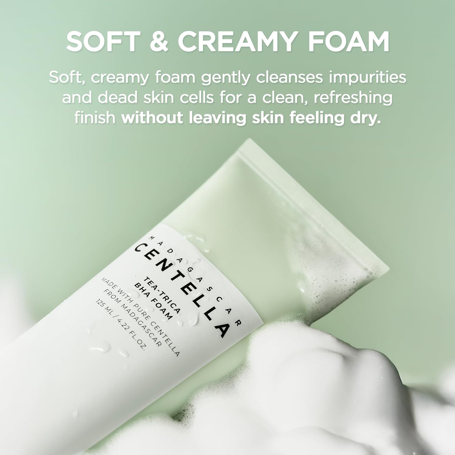 SKIN1004 Poremizing Deep Cleansing Foam, 125ml, Makeup Remover, Korean Face Cleanser with Himalayan Pink Salt & Madagascar Centella Asiatica, Gentle Facial Cleanser for Pore Care, Daily Korean Skincare