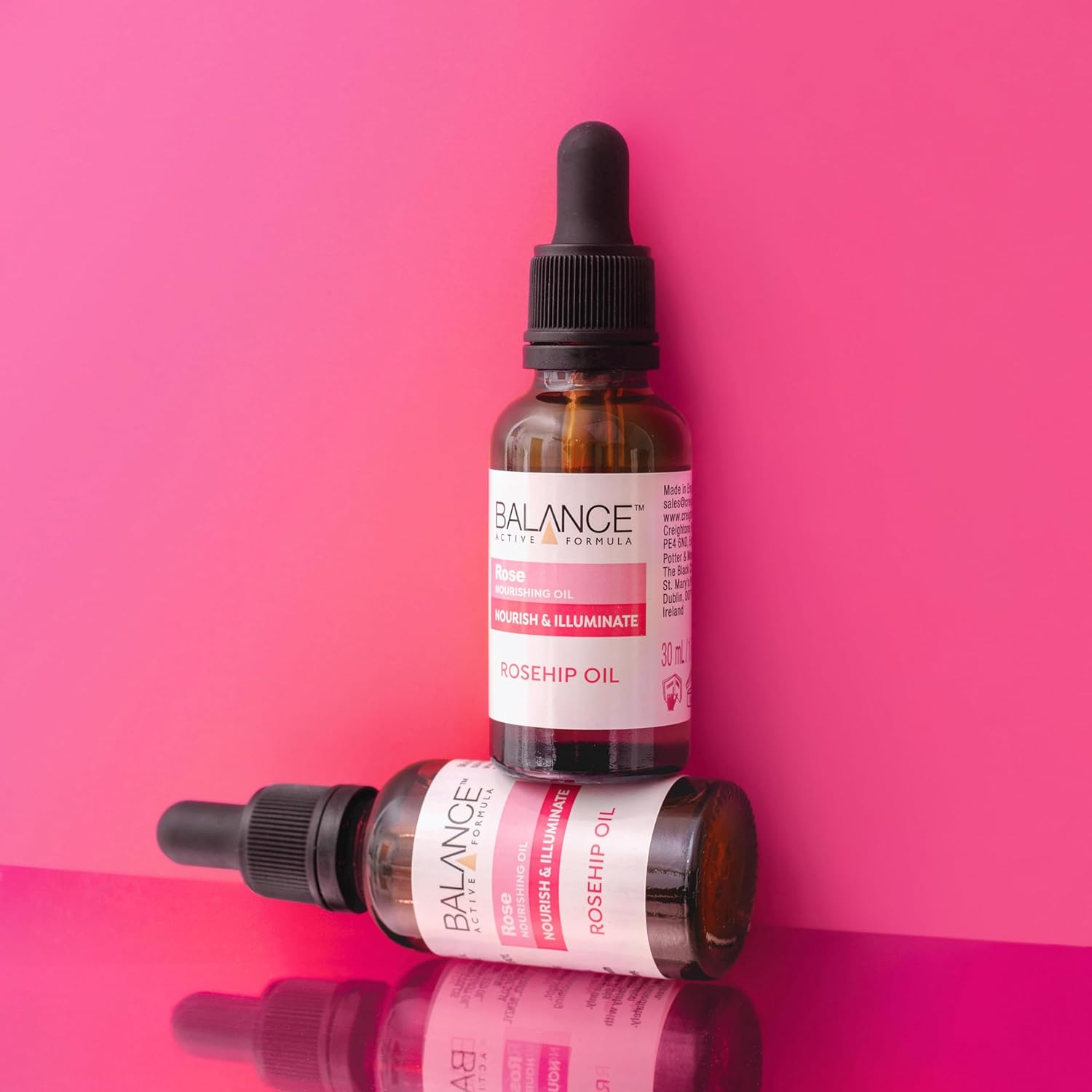 Balance Active Formula Rose Nourishing Oil, 30 ml. Facial Oils for Women | Deeply Moisturises & Strengthens Skin Barrier, Fast-Absorbing Face Oil