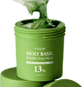 P.CALM Holy Basil Bubble Deep Mask 90g Masque coréen purifiant pour les pores, à rincer, pour le soin des points noirs et du sébum des peaux sensibles