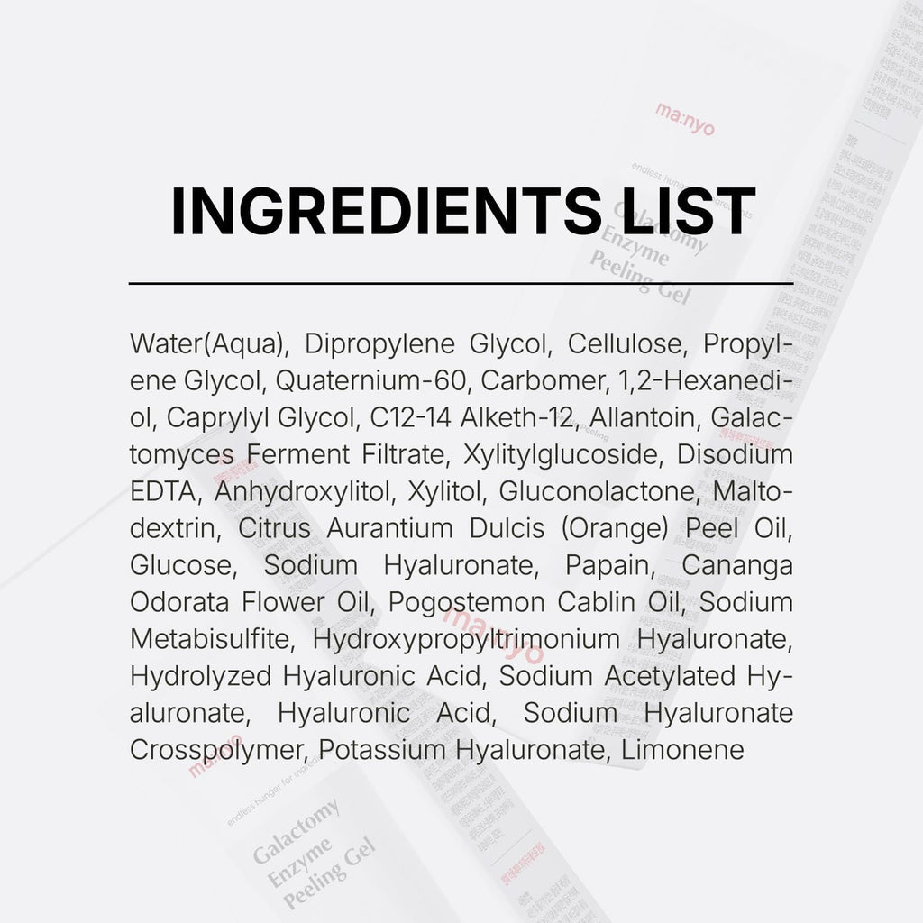 ma:nyo Galactomy Enzyme Peeling Gel Soin de la peau coréen 75 ml (2.5 fl oz) Exfoliant doux