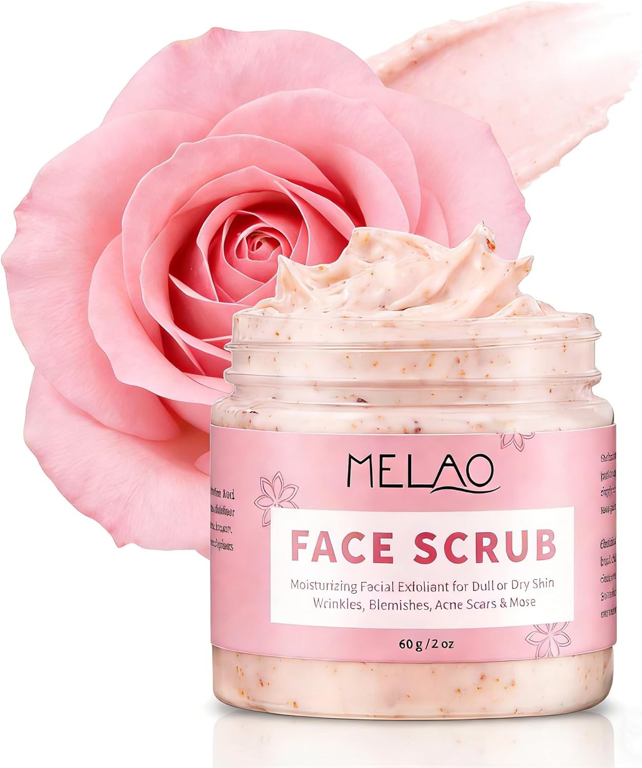 Gommage Visage 60g au Rétinol et Acide Salicylique - Exfoliant Doux pour une Peau Lisse - Formule Naturelle au Beurre de Karité, Huile de Jojoba et Vitamine E, Vegan & Sans Cruauté Animale