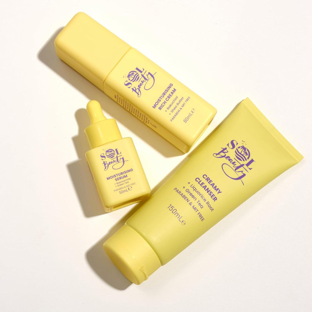 Sol Beauty Creamy Face Cleanser – Gentle Face Wash, Hydrating Facial Cleanser, Deep-Cleansing Treatment with Hyaluronic Acid & Niacinamide for Radiant, Healthy-Looking Skin – 150ml