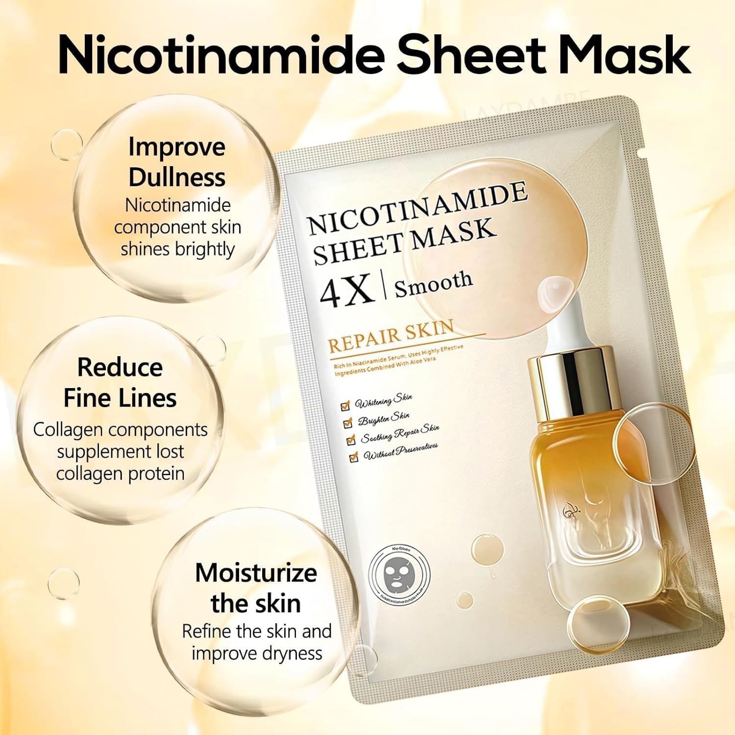 12 masques faciaux coréens, masque en feuille de collagène avec acide salicylique, hydratant et apaisant pour une peau lisse et saine (masque en feuille hydratant et apaisant)