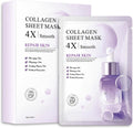 12 masques faciaux coréens, masque en feuille de collagène avec acide salicylique, hydratant et apaisant pour une peau lisse et saine (masque en feuille hydratant et apaisant)