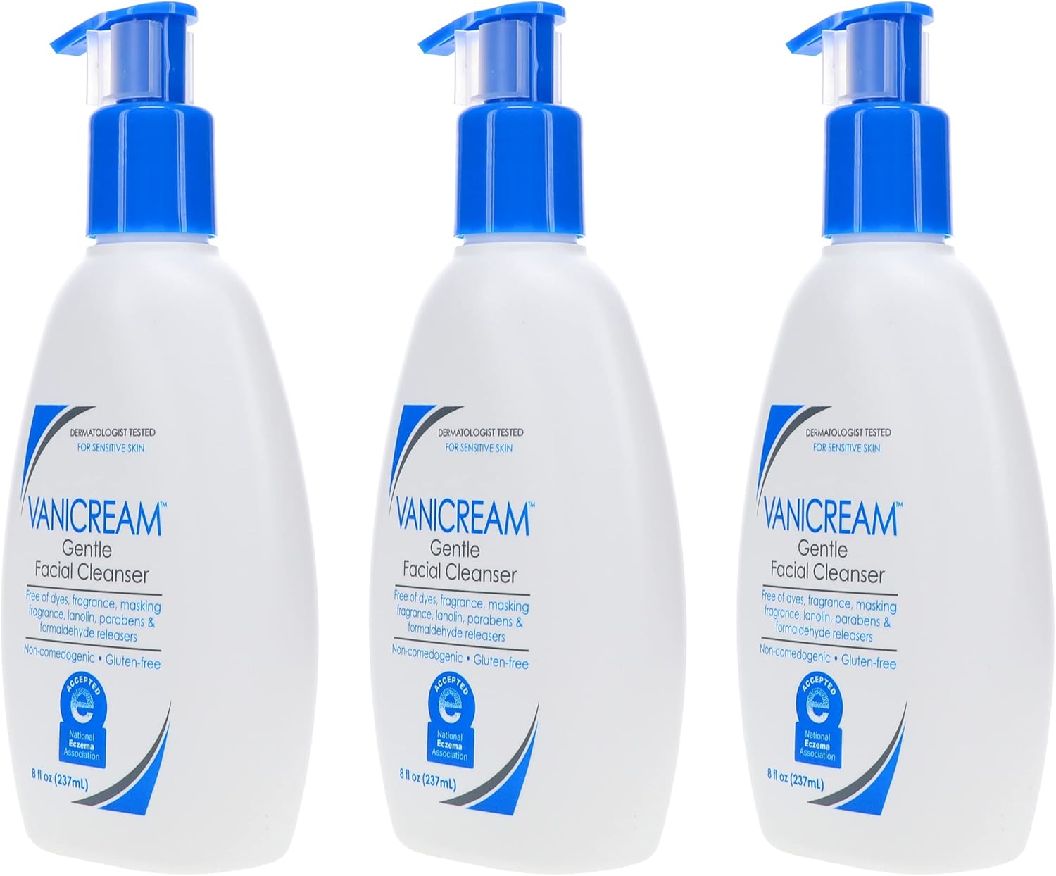 Nettoyant doux pour le visage Vanicream avec distributeur à pompe - 237 ml - Formulé sans irritants courants pour les peaux sensibles