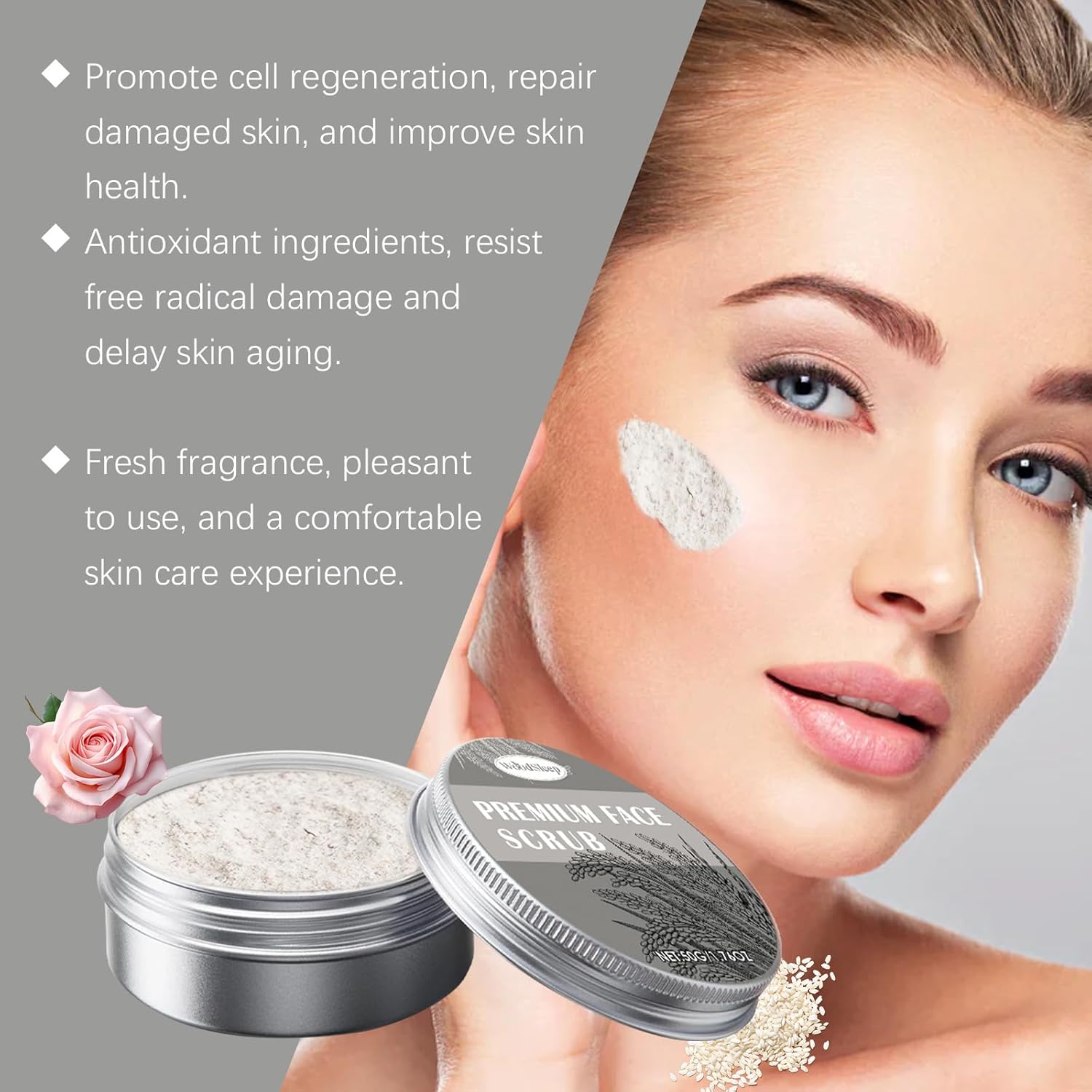 Facial Scrub Facial Cleansing Exfoliating Even Skin Tone Gentle Ingredients Brighten Skin