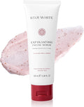 Gommage exfoliant Koji White pour le visage, nettoyant doux pour le visage avec 1% de poudre de noix, AHA, dipalmitate d'acide kojique et acide hyaluronique | Hydratant, sans parfum, végétalien, 100 ml (3,38 fl oz)
